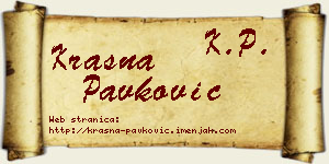 Krasna Pavković vizit kartica